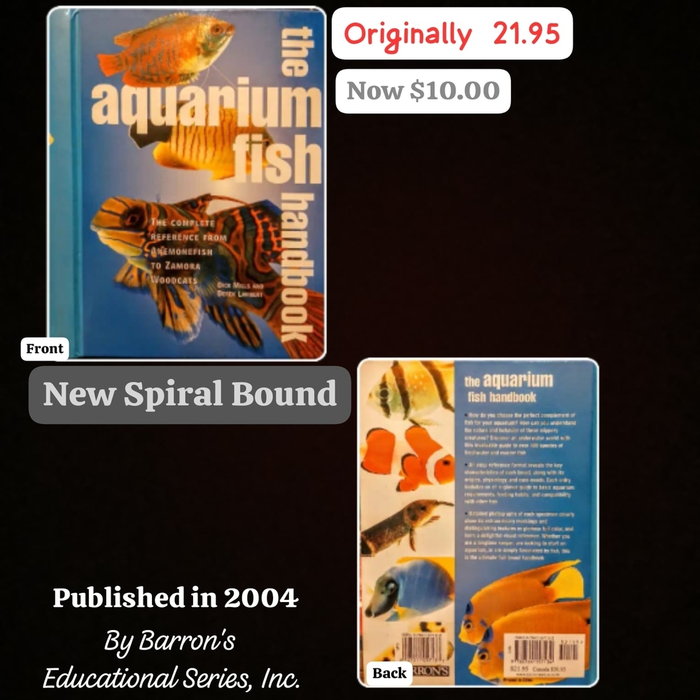 *New* The Aquarium Fish Handbook - Spiral Bound - Published In 2004 By Barron's